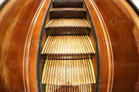 old antique wooden escalator in new york 17229469 Stock Photo at Vecteezy