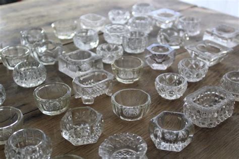 70 Antique And Vintage Pressed Pattern Glass Salt Cellars Salts Dips Dishes