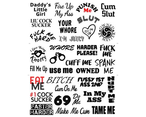 33 Bdsm Temporary Tattoos For Adults Master Slave Kinky Sex Fantasy