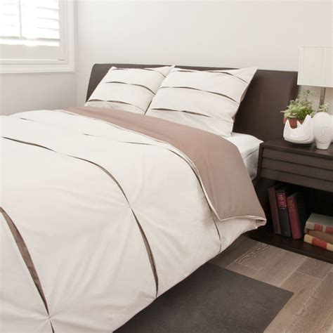 Texture Eyelet Duvet Cover, The Vista Beige - Modern - Duvet Covers And ...