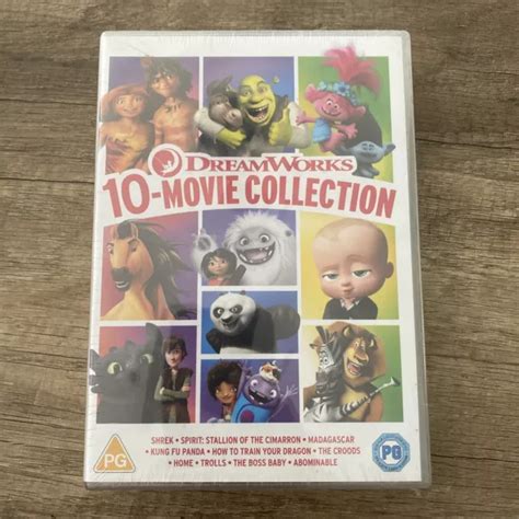 DREAMWORKS 10 MOVIE Collection Trolls Shrek Cross Panda NEW SEALED