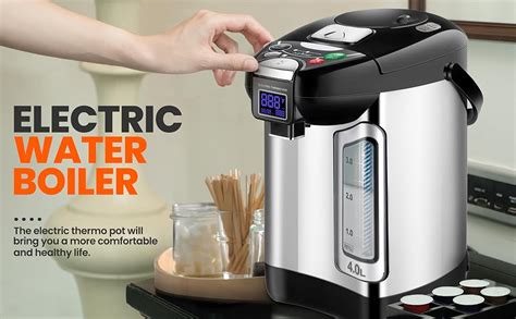 Amazon NutriChef Digital Water Boiler And Warmer 4L 4 23 Qt Stainless Electric Hot Water