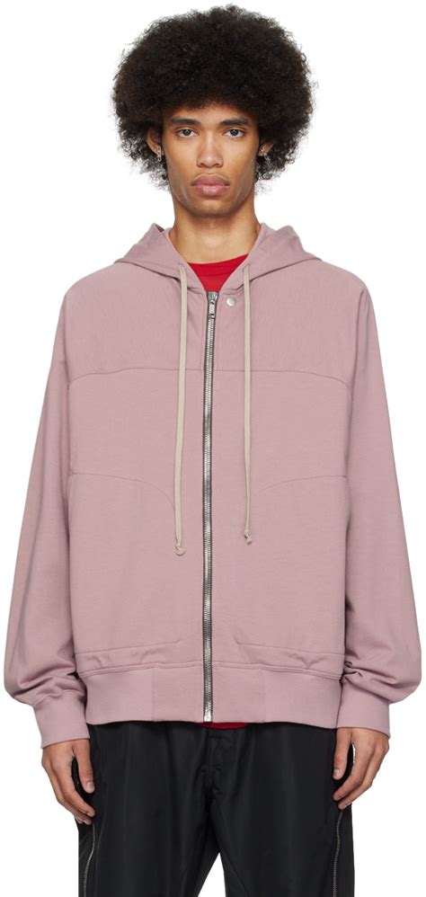 Rick Owens Pink Zip Hoodie Rick Owens