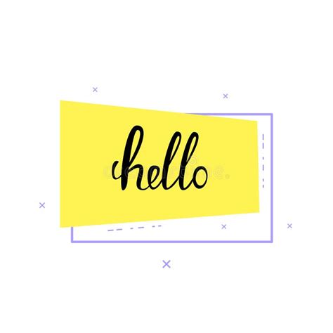 Hello Banner Vector Illustration Stock Vector Illustration Of