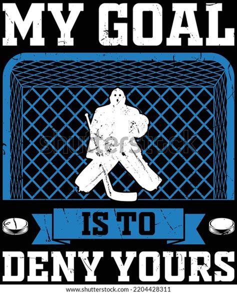 Funny Ice Hockey Goalie Design Kids Stock Vector (Royalty Free ...