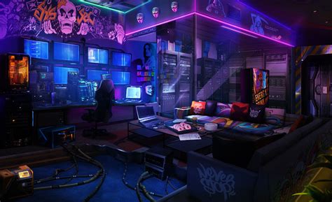 ArtStation - Hacker room, Bibin Thomas