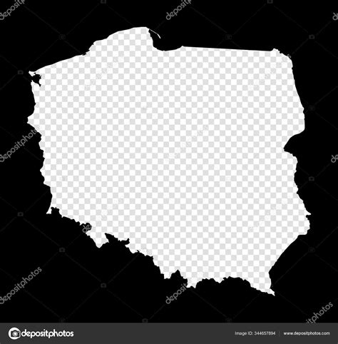 Mapa Polski Prosta I Minimalna Przezroczysta Mapa Polski Czarny