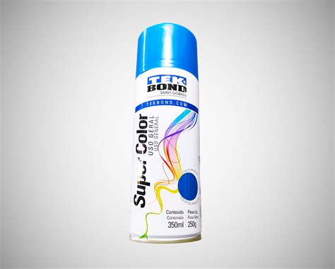 Tinta Spray Azul 350ml Tek Bond Super Color Plastvel