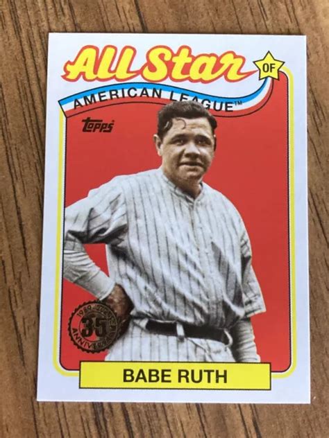 Topps S All Star Th Anniversary Babe Ruth Quasi Nuovo