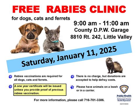 Free Rabies Clinics in January | Cattaraugus County Website