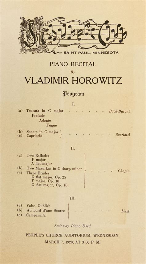 Vladimir Horowitz - Schubert Club