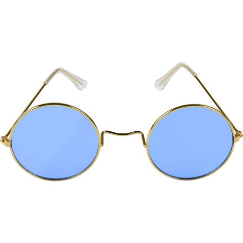 Blue Round Sunglasses 4 3/4in x 1 3/4in | Party City