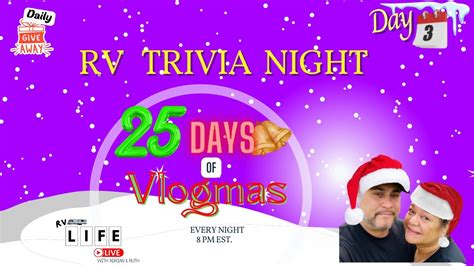 Rv Trivia Night Day 3 25 Days Of Vlogmas Youtube