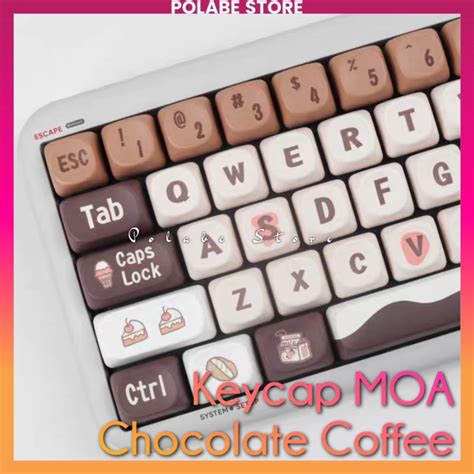 Keycap Moa Chocolate Coffee Moa Profile Pbt Dyesub B N Ph M C Polabe