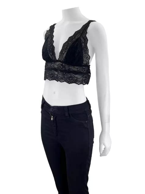 Top byNV Renda Preto Original Etiqueta Única