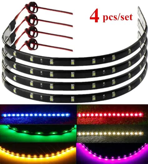 Pcs Cm Car Interior Atmosphere Led Strips V Flexible Atmosphere