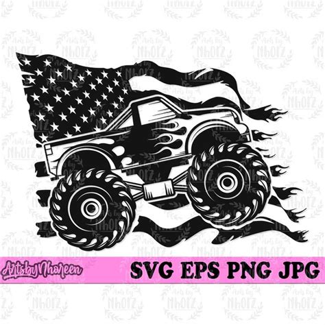 US Monster Truck svg, Extreme Sports Clipart, Drag Racing St - Inspire Uplift