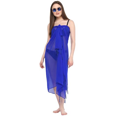 Sarong Women Solid Plain Beach Swimsuit Wrap Size Sheer Cover Up Ebay