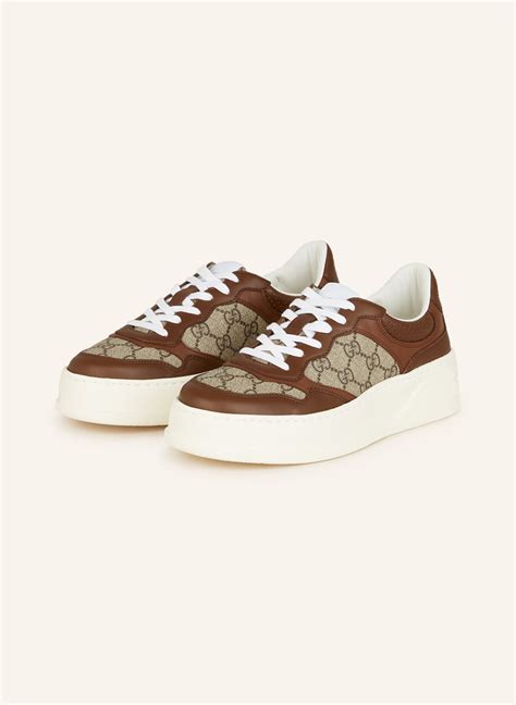 Gucci Sneaker Chunky B Gg Supreme In Braun Ecru Dunkelbraun