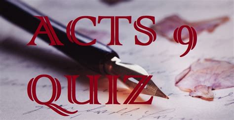 Acts 9 Quiz Salvationcall