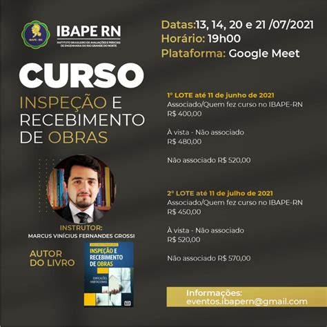 Ibape Nacional Curso Online Inspe O E Recebimento De Obra