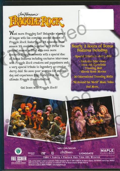 Fraggle Rock Complete Second Season Boxset Hit On Dvd Movie