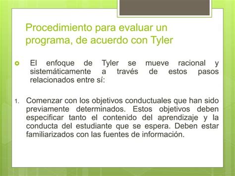 Modelo De Evaluación Tyler