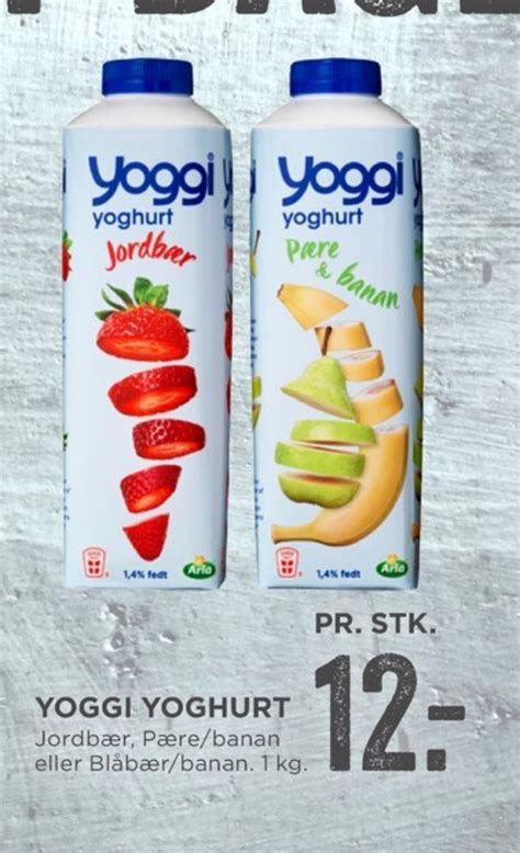 Yoggi yoghurt blåbær banan tilbud hos MENY