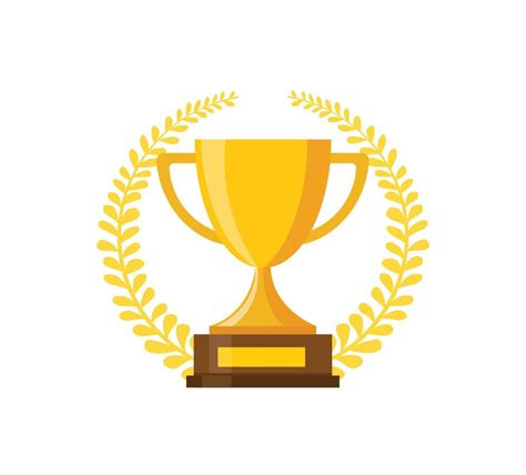 Trophy Cup Flat Style Icon Vector Illustration 5862516 Vector Art At