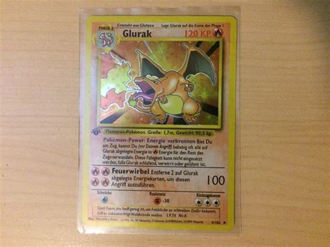 Charizard Card 1st Edition Base Holo German Imitation in Top - Etsy