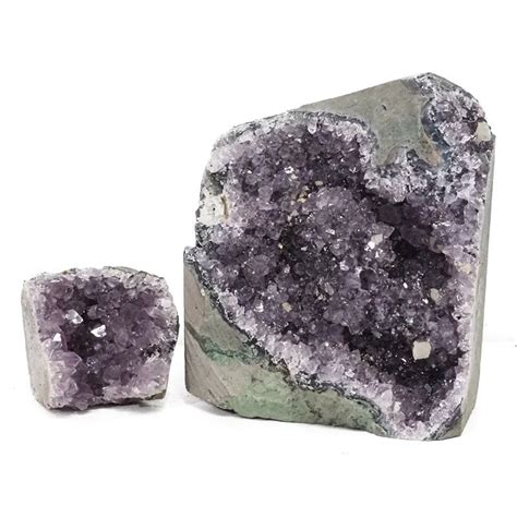 2 08kg Amethyst Crystal Geode Specimen Set 2 Pieces DS1971 For Sale