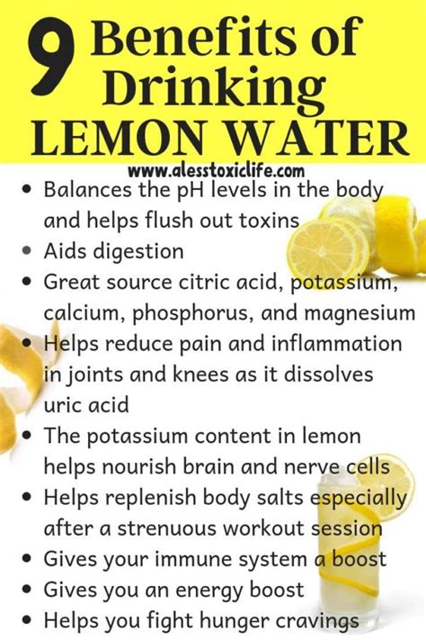 9 Benefits Of Drinking Lemon Water A Less Toxic Lifea Less Toxic Life