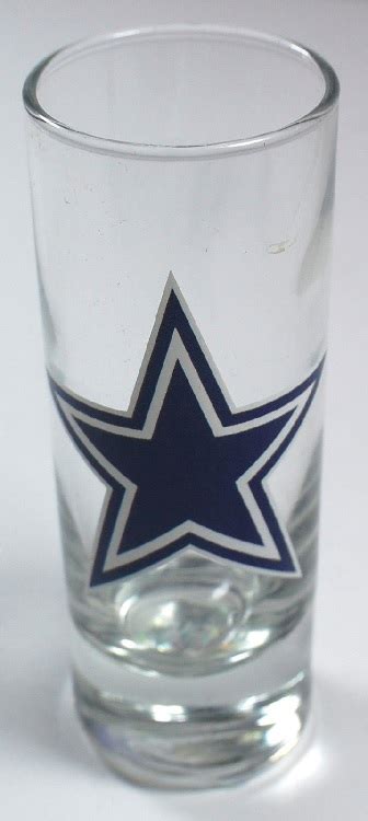 Nfl Dallas Cowboys 2oz Tall Cordial Shooter Shot Glass Slw N