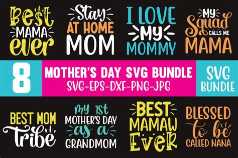 Mothers Day Svg Bundle Graphic By Beedesign · Creative Fabrica