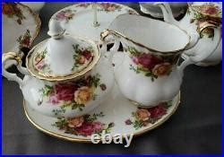 Royal Albert Old Country Rose Tea Set Tier Cake Platters And Tray