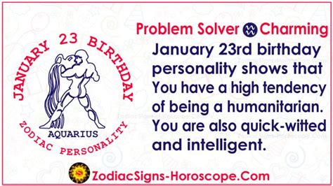 January 23 Zodiac (Aquarius) Horoscope Birthday Personality and Lucky ...