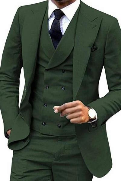 Men 3 Piece Suit Green Wedding Suit Party Wear Suit Sainly Sainly