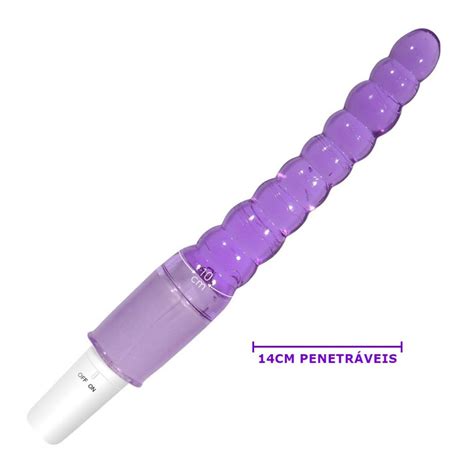 Plug Anal Silicone Vibrador em Jelly Bastão Feminino Masculino