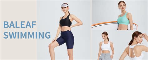 Amazon Baleaf Women S Upf Swim Bra Modest Bikini Top Quick Dry Workout Sport Bra Under