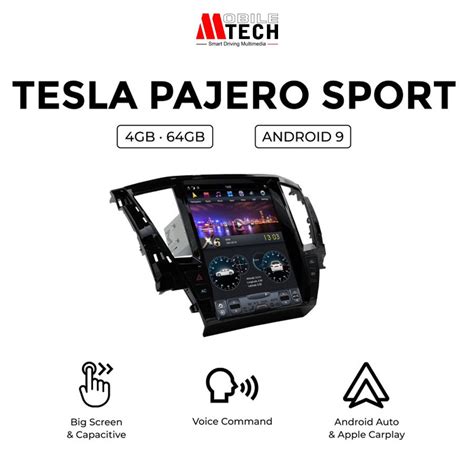 Jual HeadUnit Android Model Tesla MTECH PAJERO FACELIFT 2020 2023