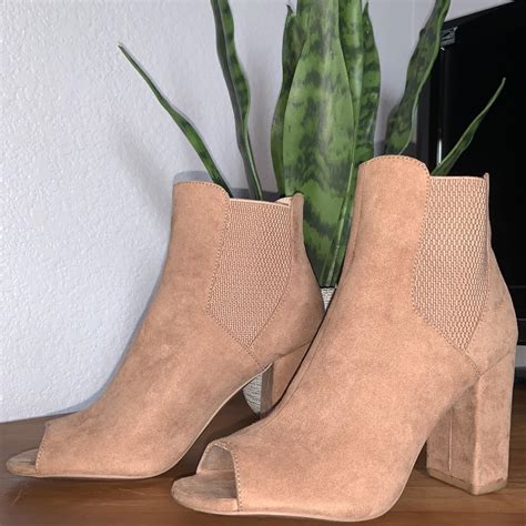Open Toe Nude Heels Size Worn Once Depop