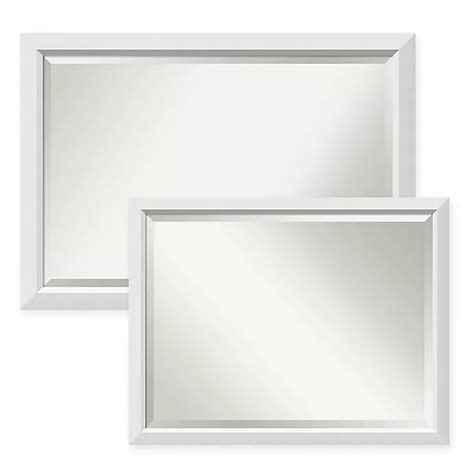 Amanti Art Blanco Bathroom Mirror In White Bed Bath And Beyond Canada