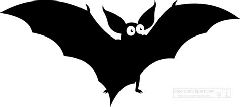 Silhouettes Clipart-bat with wings open silhouette clipart