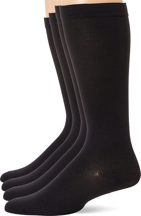 Medipeds Mens 4 Pack Mild Compression Over The Calf Athletic Socks