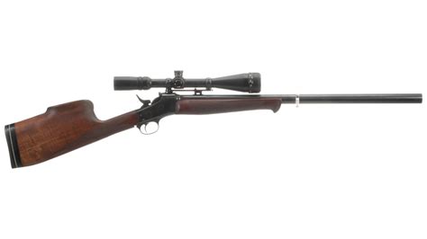 Remington Rolling Block Single Shot Rifle With Scope Rock Island Auction