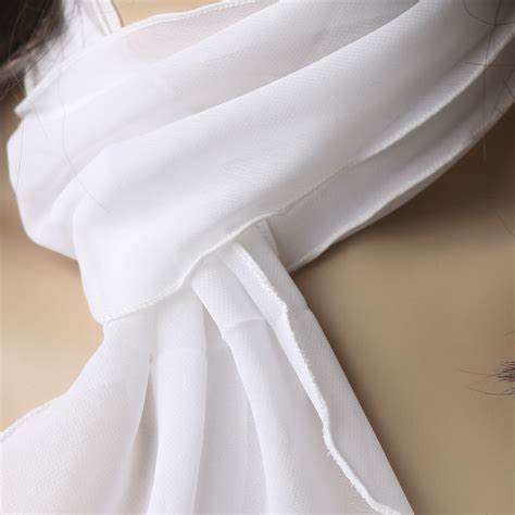 White Chiffon Scarf Hair Accessories Basic Craft Supplies Craft