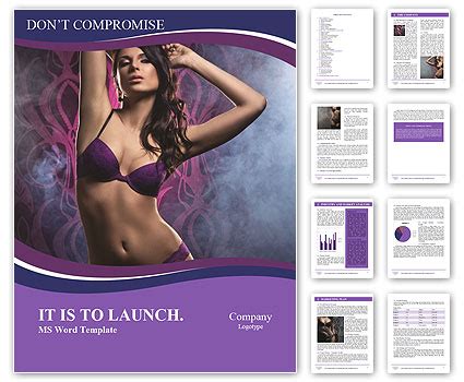 Alluring Lingerie Word Template Design ID 0000067007 SmileTemplates