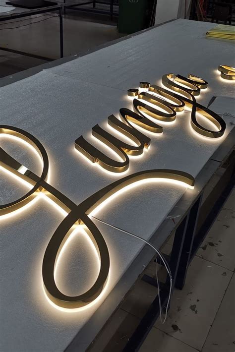 3d metal halo letter sign | Illuminated signs, Signage, Backlit signs