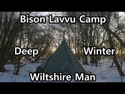 Bison Lavvu Wild Camping In Deep Winter Woods Snow Stove Youtube