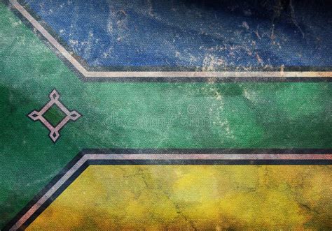 Bandera Retro De Los Guianeses Portugueses De América Latina Con Textura Gruesa Bandera Que